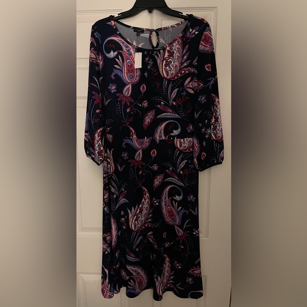 ✨🌸💖Talbots Petite Paisley Bouquet Knit Dress | NWT SIZE 14P | 🌸💖 ✨